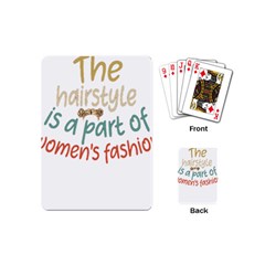 Women Empowerment Inspiring Quote Femin T- Shirt Women Empowerment Inspiring Quote Feminist Tee For Playing Cards Single Design (mini) by maxcute