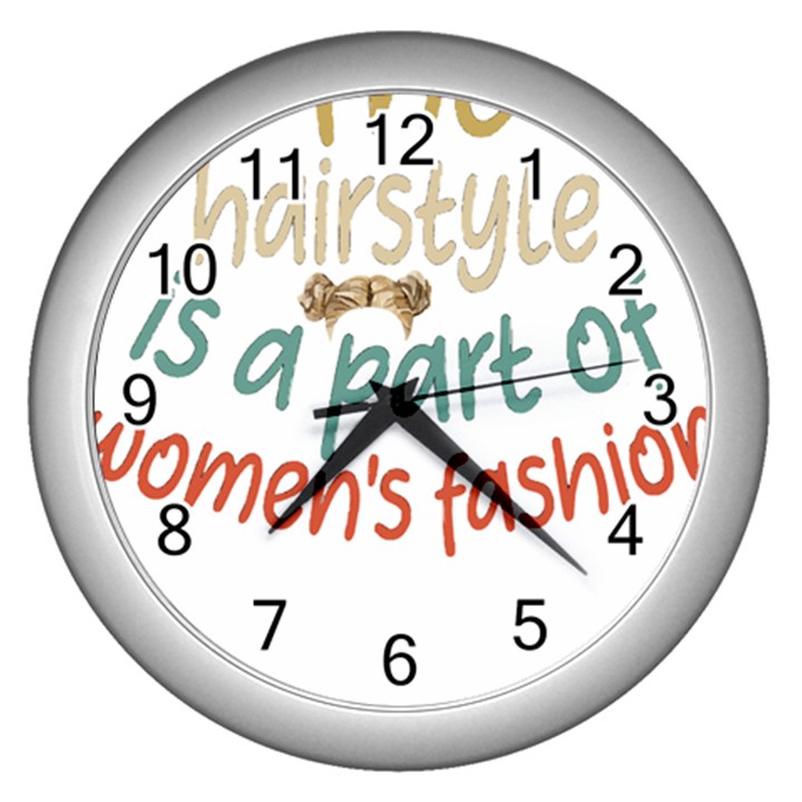 Women Empowerment Inspiring Quote Femin T- Shirt Women Empowerment Inspiring Quote Feminist Tee For Wall Clock (Silver)