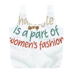 Women Empowerment Inspiring Quote Femin T- Shirt Women Empowerment Inspiring Quote Feminist Tee For Full Print Recycle Bag (l) by maxcute