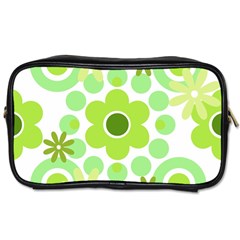 Flowers Pearls And Donuts Green Spearmint Green White Toiletries Bag (two Sides) by Mazipoodles