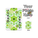 Flowers Pearls And Donuts Green Spearmint Green White Playing Cards 54 Designs (Mini) Front - Joker1