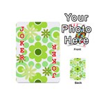 Flowers Pearls And Donuts Green Spearmint Green White Playing Cards 54 Designs (Mini) Front - Joker2