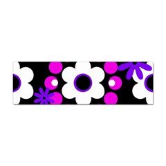 Flowers Pearls And Donuts Purple Hot Pink White Black  Sticker Bumper (100 Pack) by Mazipoodles