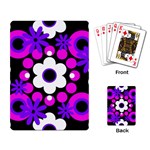 Flowers Pearls And Donuts Purple Hot Pink White Black  Playing Cards Single Design (Rectangle) Back