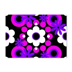 Flowers Pearls And Donuts Purple Hot Pink White Black  Crystal Sticker (a4) by Mazipoodles