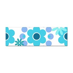 Flowers Pearls And Donuts Pastel Teal Periwinkle Teal White  Sticker Bumper (10 Pack) by Mazipoodles