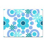 Flowers Pearls And Donuts Pastel Teal Periwinkle Teal White  Sticker A4 (10 pack) Front