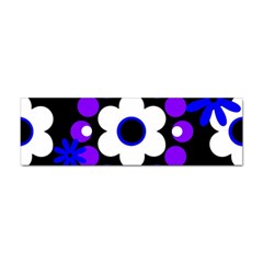 Flowers Pearls And Donuts Blue Purple White Black  Sticker Bumper (10 Pack) by Mazipoodles