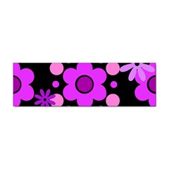 Flowers Pearl And Donuts Lilac Blush Pink Magenta Black  Sticker (bumper) by Mazipoodles