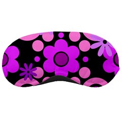 Flowers Pearl And Donuts Lilac Blush Pink Magenta Black  Sleeping Mask by Mazipoodles