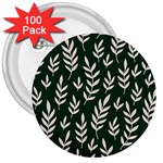 Leaves Foliage Plants Pattern 3  Buttons (100 pack)  Front