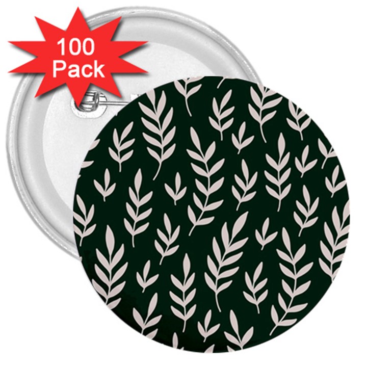 Leaves Foliage Plants Pattern 3  Buttons (100 pack) 