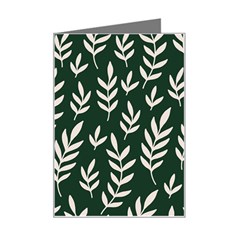 Leaves Foliage Plants Pattern Mini Greeting Card