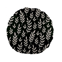 Leaves Foliage Plants Pattern Standard 15  Premium Flano Round Cushions by Ravend