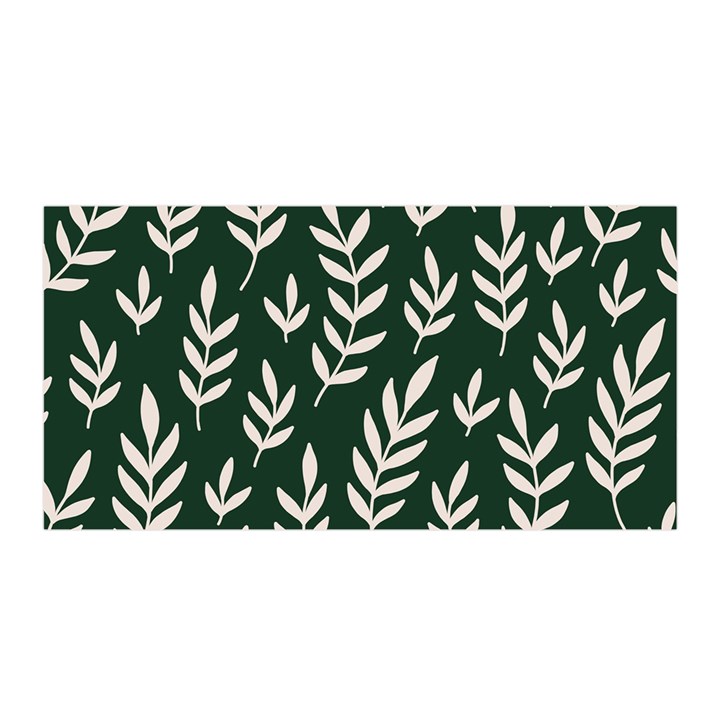 Leaves Foliage Plants Pattern Satin Wrap 35  x 70 