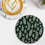 Leaves Foliage Plants Pattern UV Print Round Tile Coaster Front