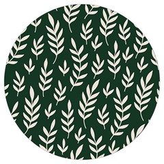 Leaves Foliage Plants Pattern Round Trivet by Ravend