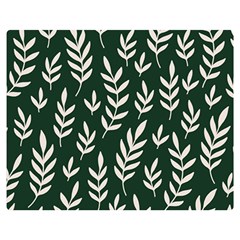 Leaves Foliage Plants Pattern One Side Premium Plush Fleece Blanket (medium)