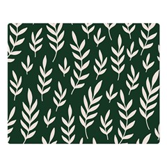 Leaves Foliage Plants Pattern One Side Premium Plush Fleece Blanket (large)