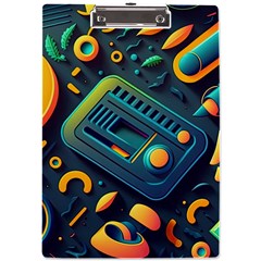 Abstract Pattern Background A4 Acrylic Clipboard by Ravend