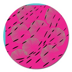 Background Pattern Texture Design Magnet 5  (round) by Ravend