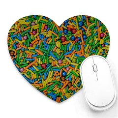 Sugar Ornament Sweet Snack Heart Mousepad by Ravend