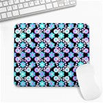 Bitesize Flowers Pearls And Donuts Bubblegum Blue Purple White Large Mousepad Front