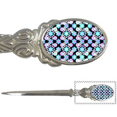 Bitesize Flowers Pearls And Donuts Bubblegum Blue Purple White Letter Opener by Mazipoodles