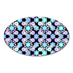 Bitesize Flowers Pearls And Donuts Bubblegum Blue Purple White Oval Magnet Front