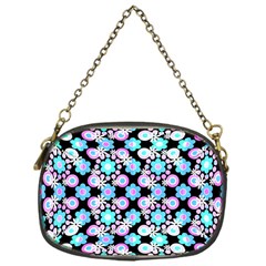 Bitesize Flowers Pearls And Donuts Bubblegum Blue Purple White Chain Purse (one Side) by Mazipoodles