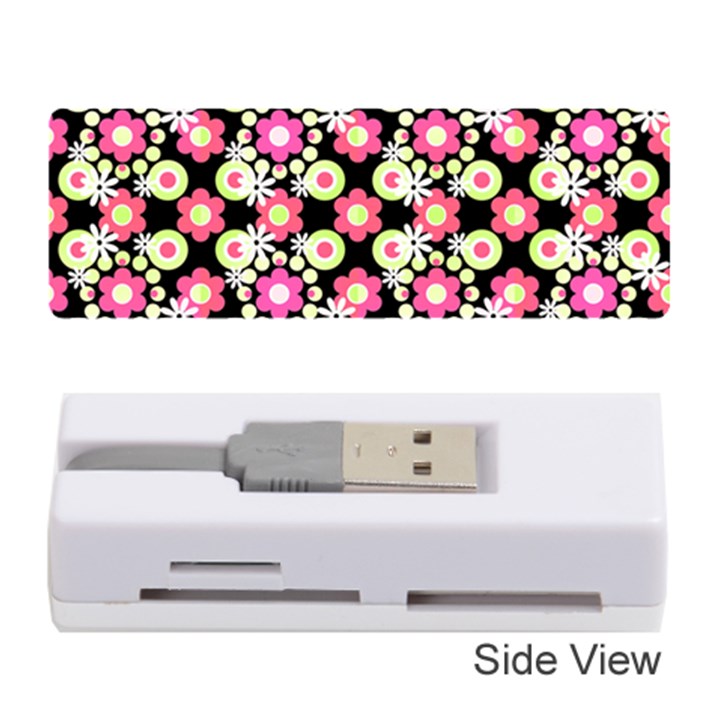 Bitesize Flowers Pearls And Donuts Strawberry Lemon Lime Sherbet Black Memory Card Reader (Stick)