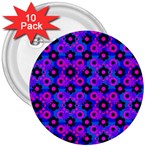 Bitesize Flowers Pearls And Donuts Strawberry Raspberry Blueberry Black 3  Buttons (10 pack)  Front