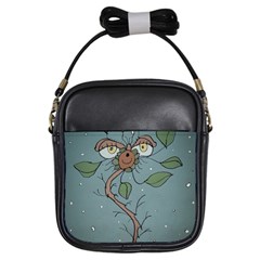 Fantasy Flower Drawing Girls Sling Bag by dflcprintsclothing