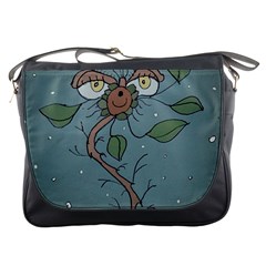 Fantasy Flower Drawing Messenger Bag by dflcprintsclothing