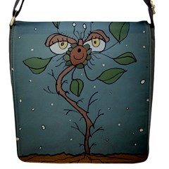 Fantasy Flower Drawing Flap Closure Messenger Bag (s) by dflcprintsclothing