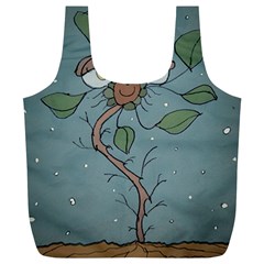 Fantasy Flower Drawing Full Print Recycle Bag (xl) by dflcprintsclothing