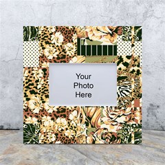 Floral Leaf Chain Patchwork Pattern 2 White Box Photo Frame 4  X 6  by NiOng