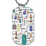 Medical Biology Detail Medicine Psychedelic Science Abstract Abstraction Chemistry Genetics Art Patt Dog Tag (One Side) Front