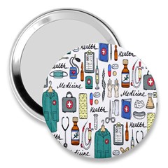 Medical Biology Detail Medicine Psychedelic Science Abstract Abstraction Chemistry Genetics Art Patt 3  Handbag Mirrors by Jancukart