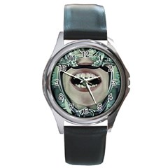 Cyborg At Surgery Round Metal Watch by dflcprintsclothing