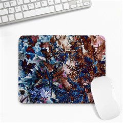 Brown Leaves Small Mousepad by DinkovaArt