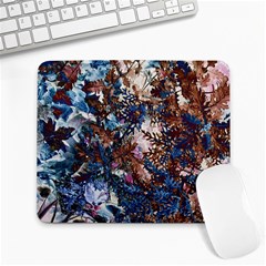 Brown Leaves Large Mousepad by DinkovaArt