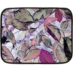 Leaves  One Side Fleece Blanket (mini) by DinkovaArt