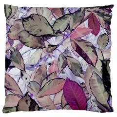 Leaves  Large Cushion Case (one Side) by DinkovaArt