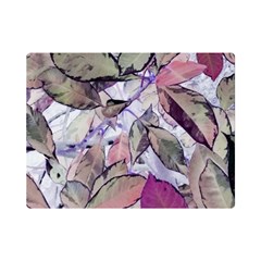 Leaves  One Side Premium Plush Fleece Blanket (mini)