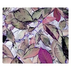 Leaves  One Side Premium Plush Fleece Blanket (small)