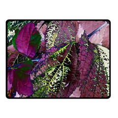 Leaves 21 Fleece Blanket (small) by DinkovaArt