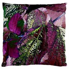 Leaves 21 Standard Premium Plush Fleece Cushion Case (one Side) by DinkovaArt