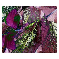 Leaves 21 Premium Plush Fleece Blanket (small) by DinkovaArt