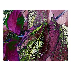 Leaves 21 Premium Plush Fleece Blanket (large) by DinkovaArt